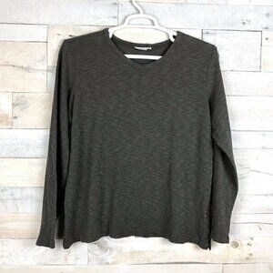 Prairie Cotton Gray Long Sleeve Tee Shirt Small